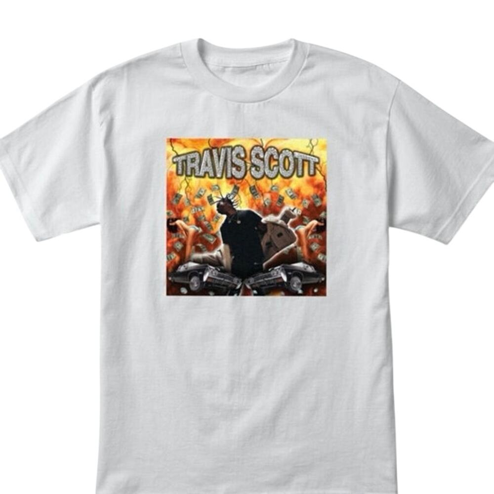 TRAVIS SCOTT Explosion Tee on Blush Mark Tag Size Medium